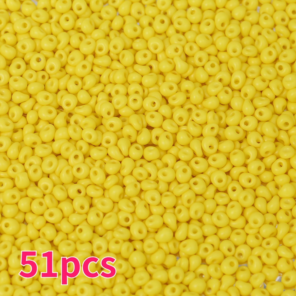 51pcs Colorful Glass Medium-Hole Waterdrop Beads for DIY Jewelry Making